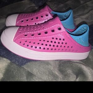 Kids Pink and Blue Slip-On Shoes